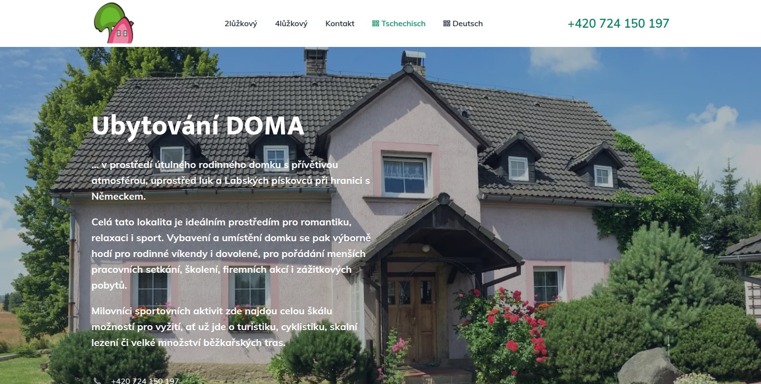 web Ubytování doma